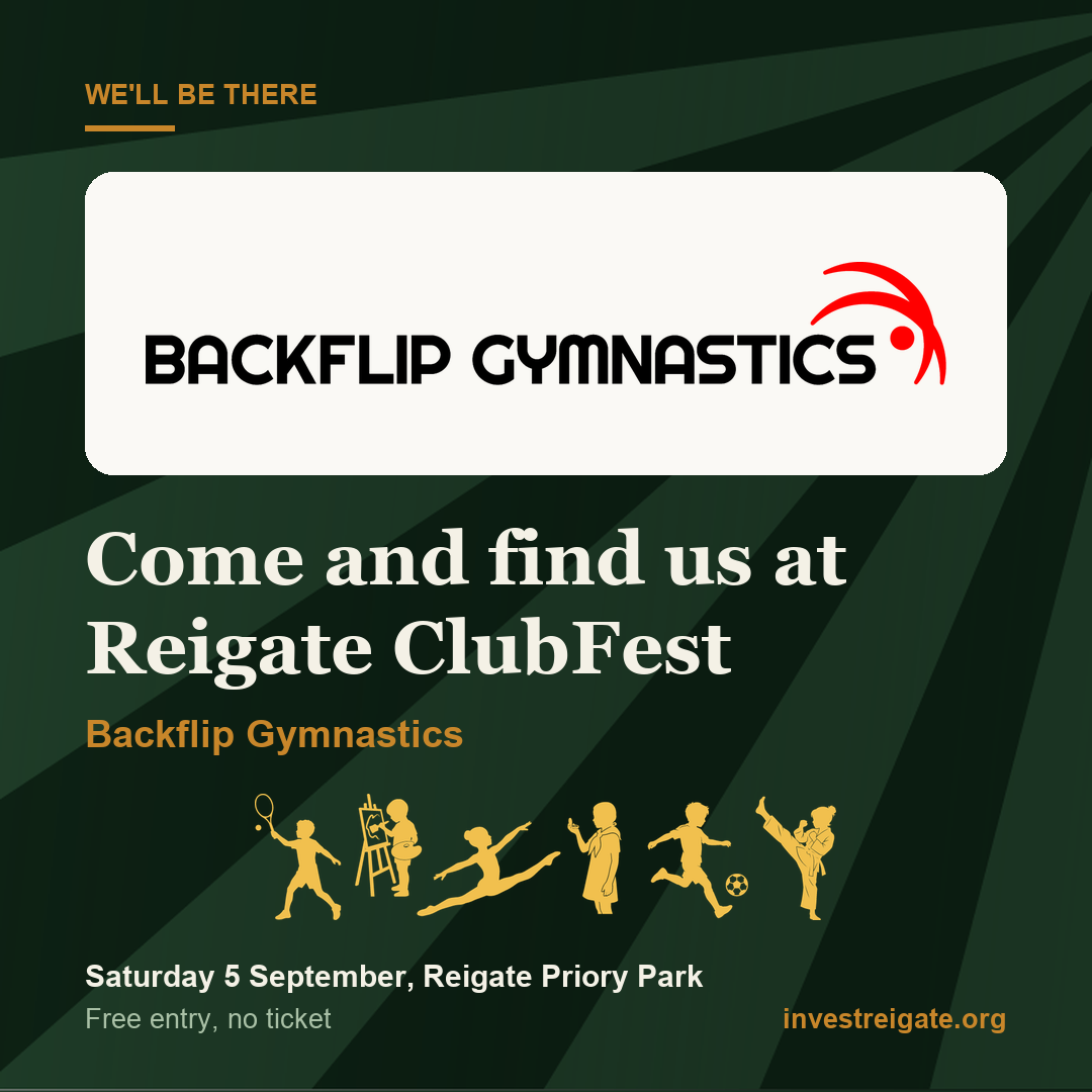 Backflip Gymnastics at Reigate ClubFest, Saturday 5 September, Reigate Priory Park