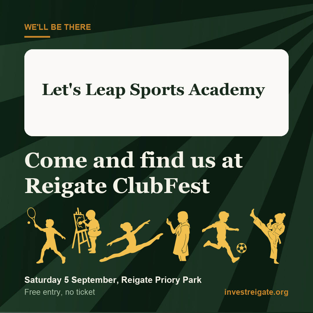 Let's Leap Sports Academy at Reigate ClubFest, Saturday 5 September, Reigate Priory Park