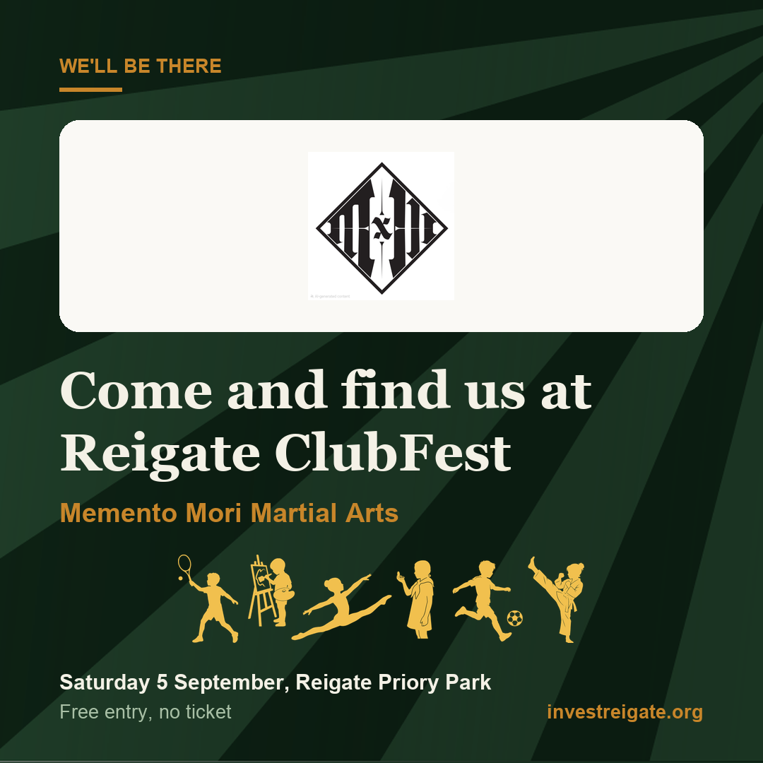 Memento Mori Martial Arts at Reigate ClubFest, Saturday 5 September, Reigate Priory Park