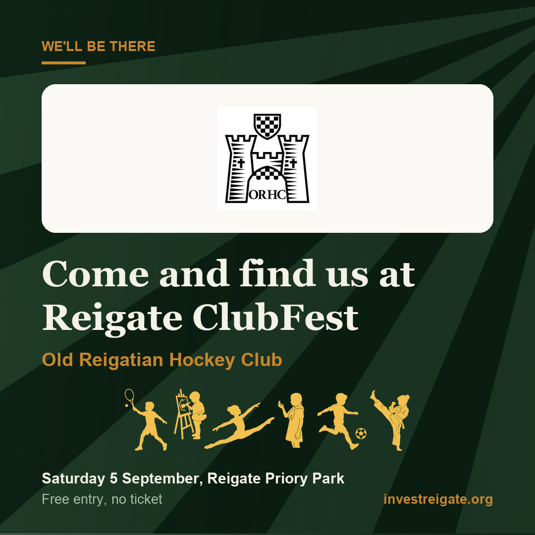 Old Reigatian Hockey Club at Reigate ClubFest, Saturday 5 September, Reigate Priory Park