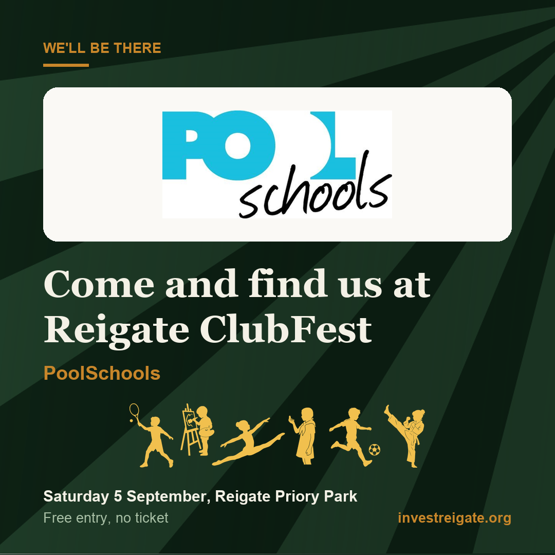 PoolSchools at Reigate ClubFest, Saturday 5 September, Reigate Priory Park