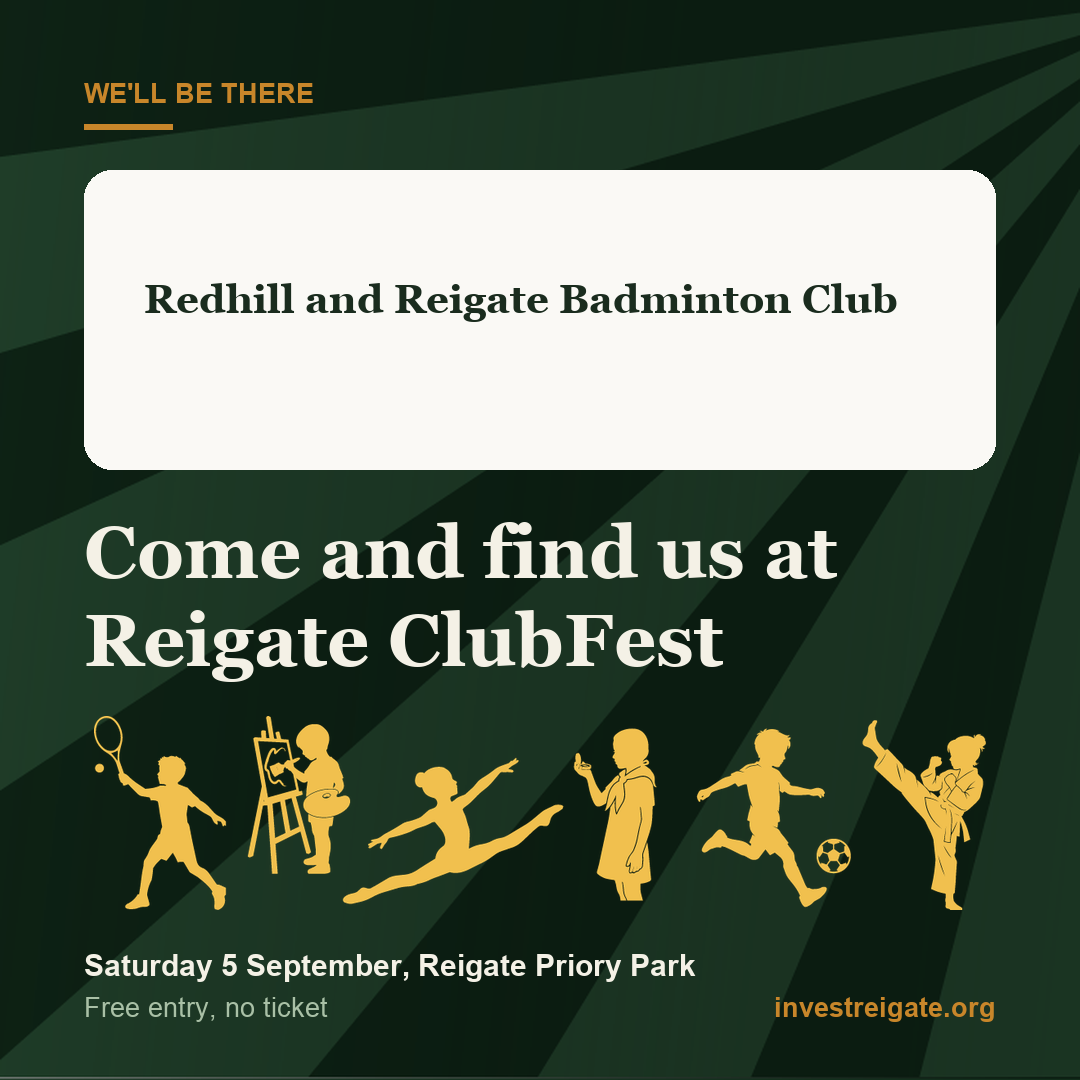 Redhill and Reigate Badminton Club at Reigate ClubFest, Saturday 5 September, Reigate Priory Park